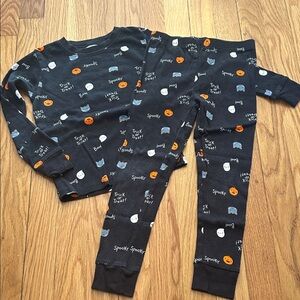 Carter's Black and Orange Halloween Pajama Set